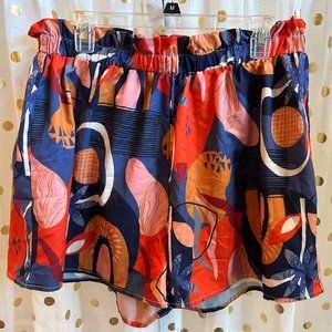 flare patterned shorts